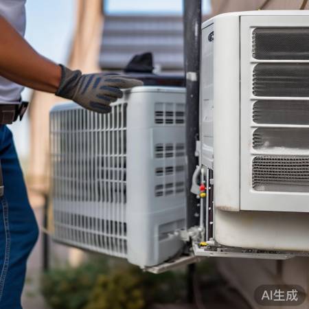 空调安装小心轻放,定期清维护。