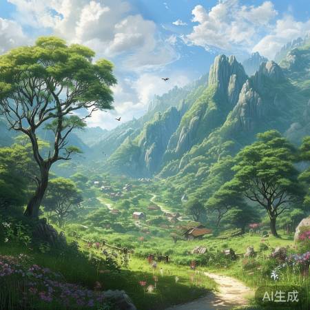 原始孟湾村,自然风光如画