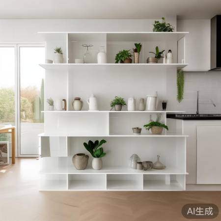 厨房置物架,色彩搭配温馨