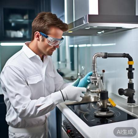 开启燃气阀，验止回阀