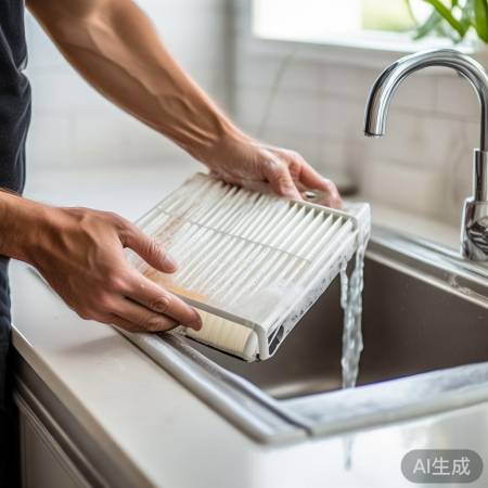 清洗空调滤网,节能环保