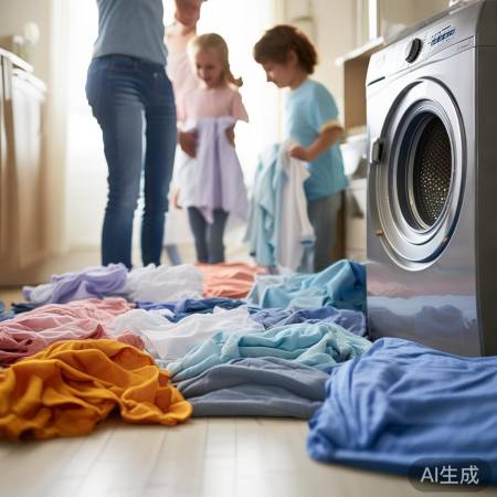 衣物同色洗，防褪色避变形。