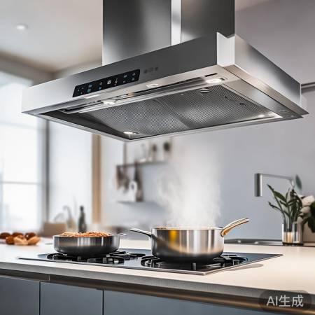 “时尚吸排强,智能健康油烟机”