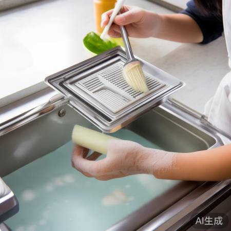 清洗油烟机滤网，晾干装回