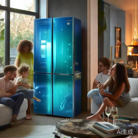 渐变幻影蓝冰箱,时尚生活态度