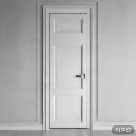 墙面白,门套浅灰,简约高雅。