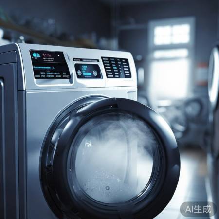 洗衣机测试进行中