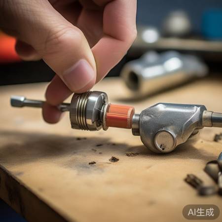 “安装新锁芯，螺丝固定”