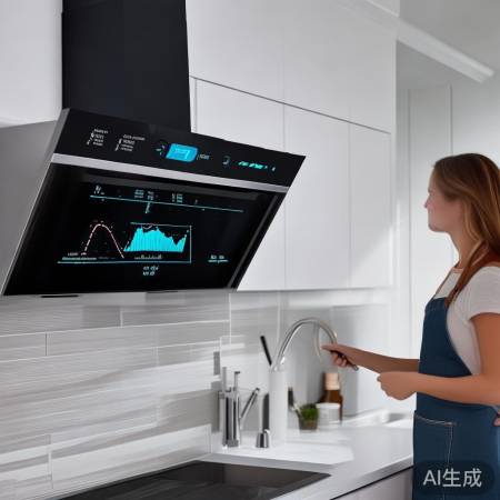 智能调节,一键清洗油烟机