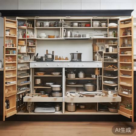 厨房空间大，储物无忧