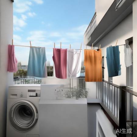 阳台洗衣机,晾晒便利