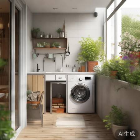 阳台厨房洗衣机,生活新态度