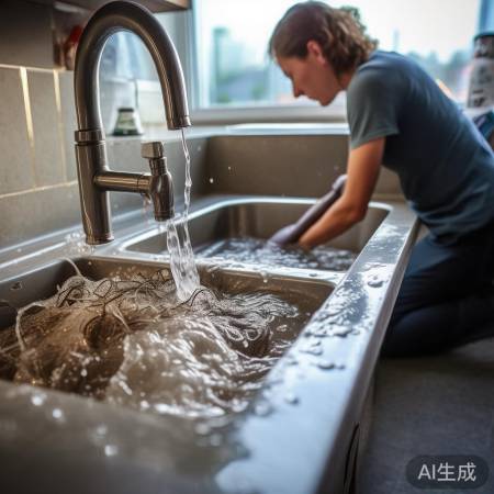 洗衣机排水不畅，检查清理。