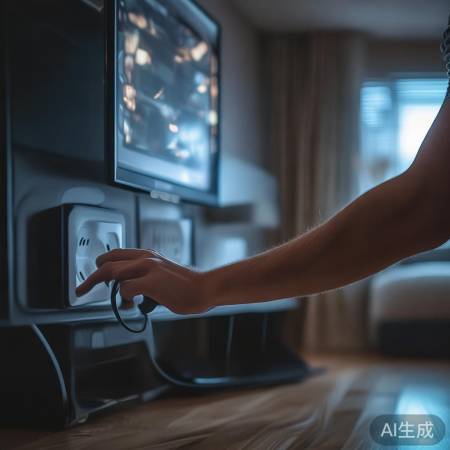 拔插电源重启电视