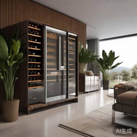 “红酒柜搭配家居，和谐美观”