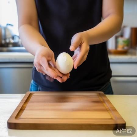 巧敲鸡蛋，轻松脱壳