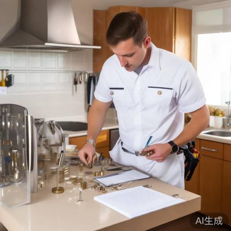 钥匙备好,待锁匠检查