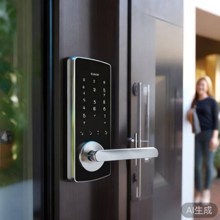 “华微智能锁，安全便捷家”