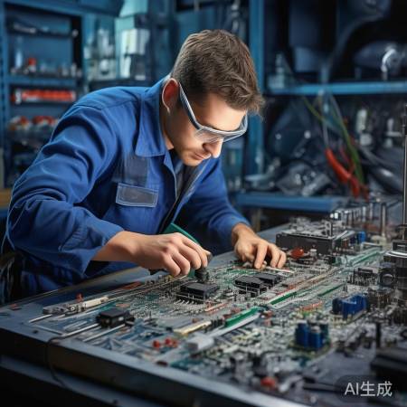 电路检查进行中