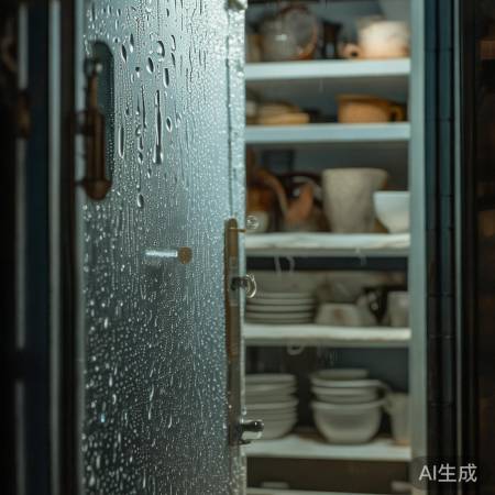 消毒柜内部潮湿,需处理防细菌。