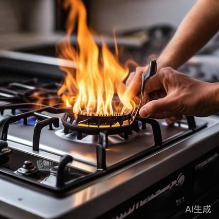 调整进风口，火焰稳定