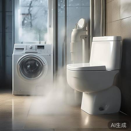 洗衣机排水与马桶排气完美结合，告别卫生间异味烦恼