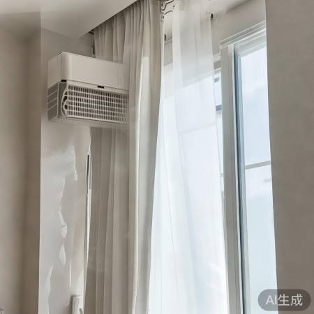 空调下窗帘这样装，美观又实用