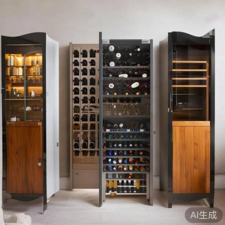 红酒柜家用靠墙设计效果图欣赏
