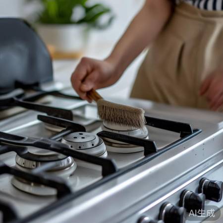 轻刷灶芯，勿堵孔