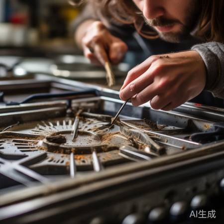 清理灶芯，轻柔不损坏