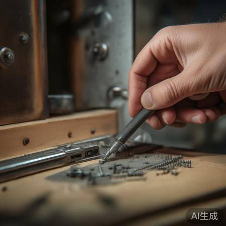 安装新锁，螺丝勿过紧