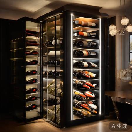 红酒柜照明，诱人风景