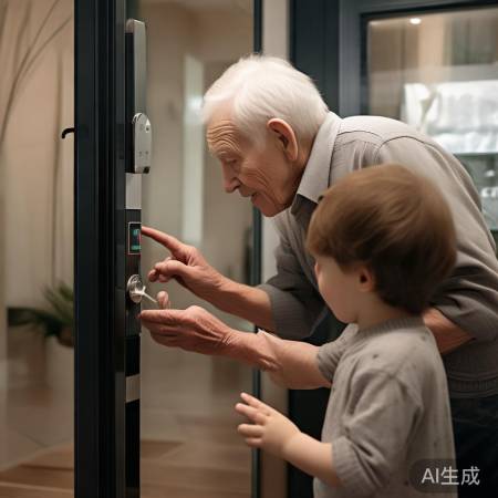 教老人小孩指纹锁用法