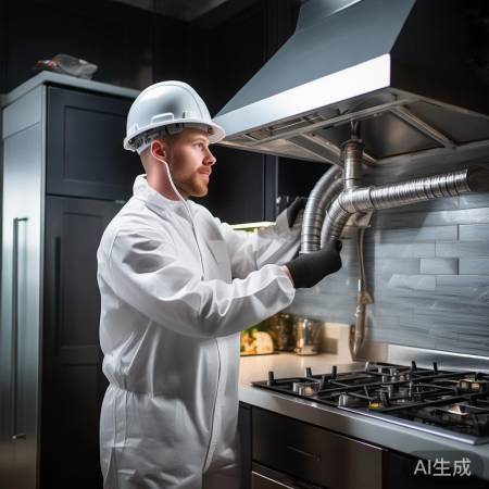 安装烟道，连接牢固