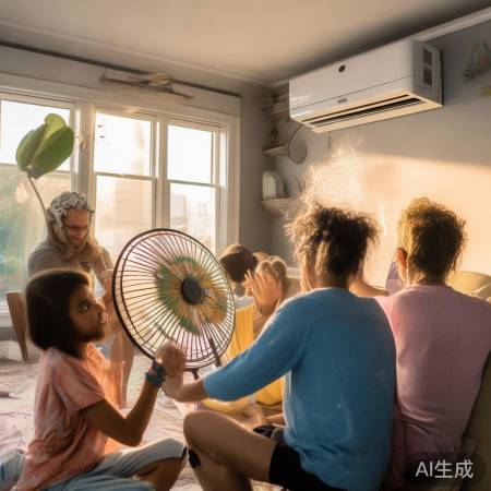 风扇凉爽，空调降温