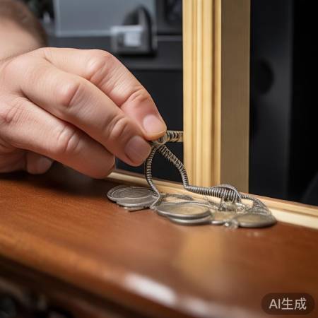 巧用钩子取硬币