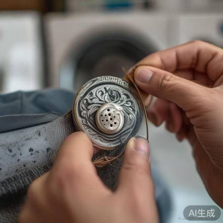 洗衣前检查纽扣牢固