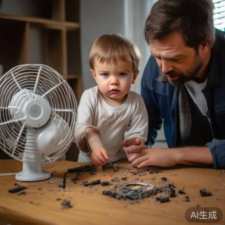 拆风扇手指夹，安全意识不可少