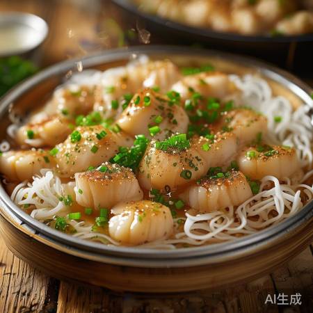 蒜蓉粉丝蒸扇贝,鲜美回味
