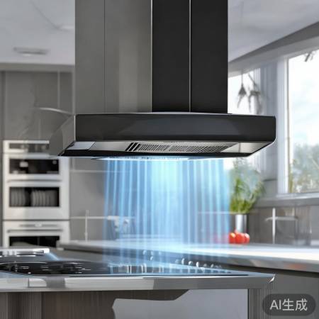 “强吸力，防油烟倒灌抽油烟机”