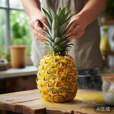 菠萝含维生素C和菠萝素，抗炎抗