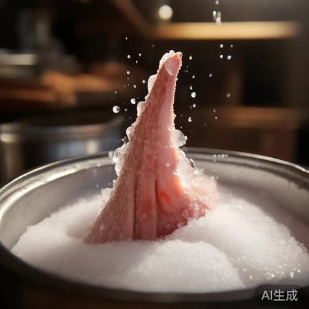 盐腌猪蹄防细菌