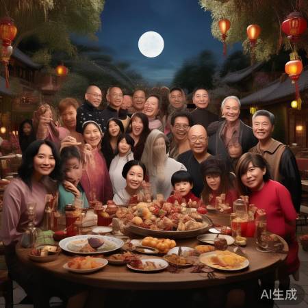 2023TOP中秋节合照：明星网红齐聚，谁家的团圆照最抢镜？