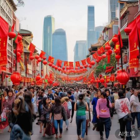 国庆北京，喜庆气氛浓