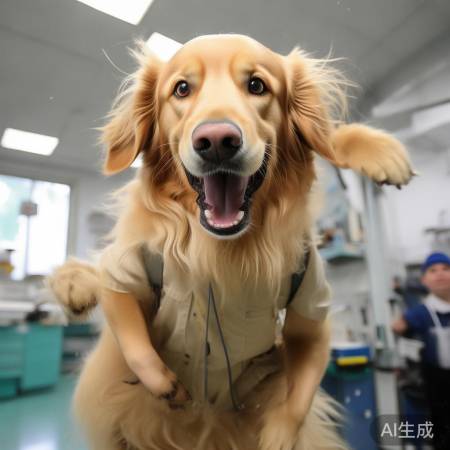 狗狗打针惊魂，护士被驮走！这是怎么回事？