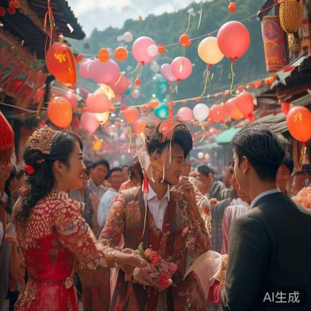 宝蓝婚礼热闹非凡
