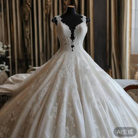 匠心独运,高定婚纱精工细作